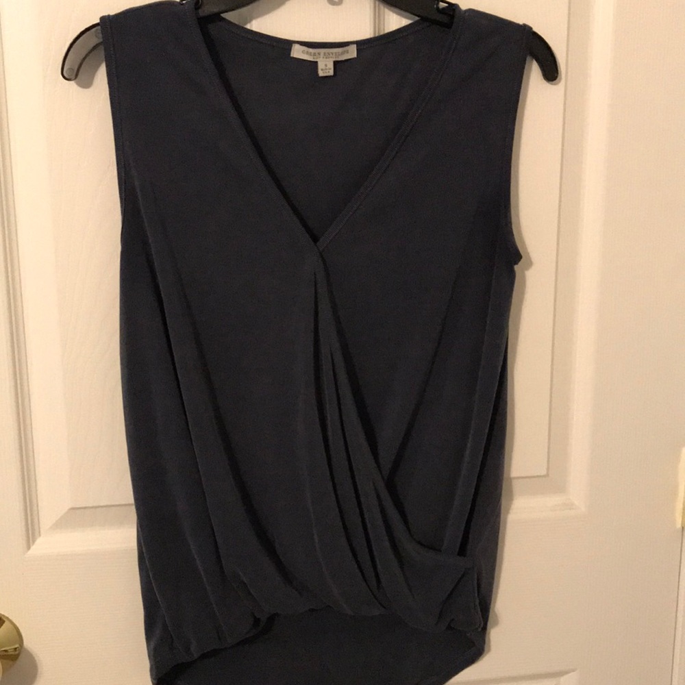 v neck work blouse